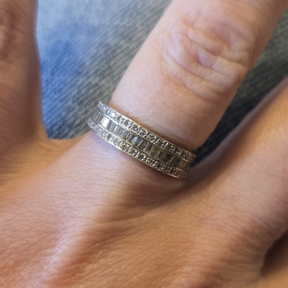 Three row eternity band